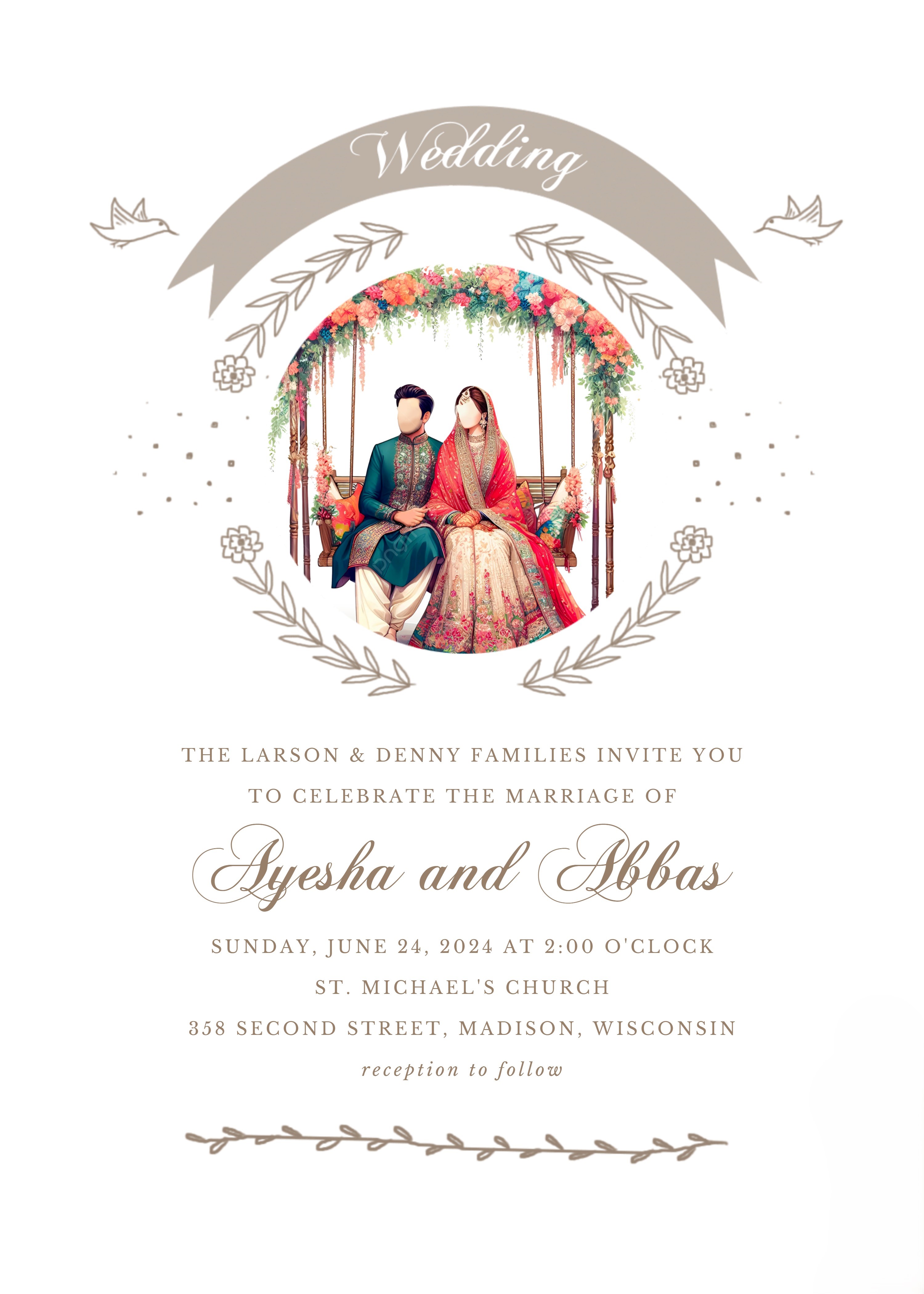 Banner wedding cameo